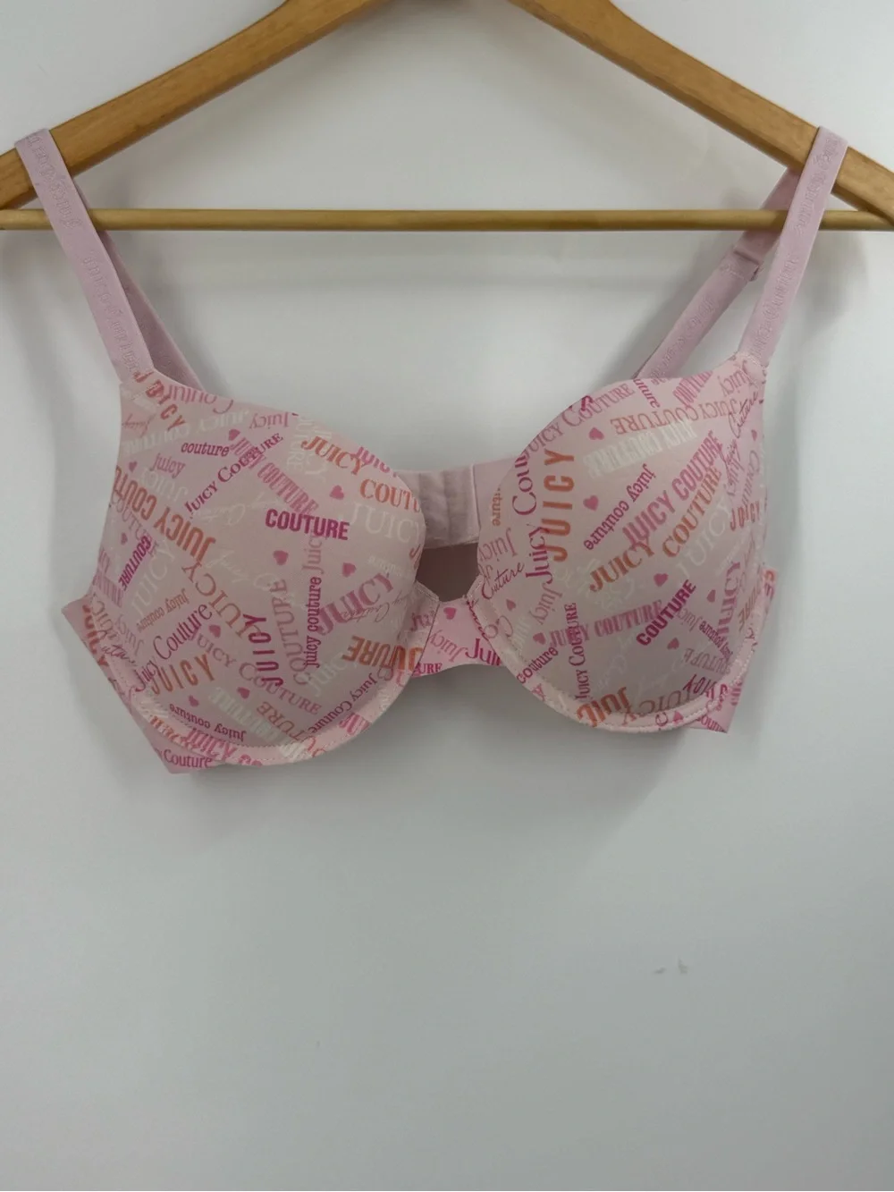 Juicy couture soft pink padded push-up bra feminine coquette women 34C - Picture 3 of 12